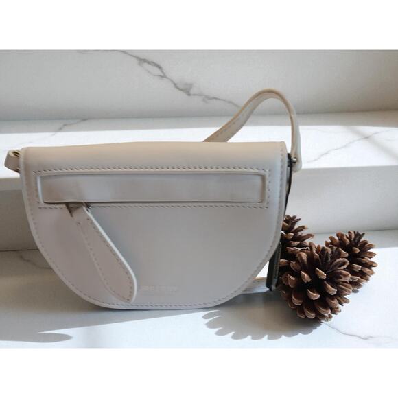 New - Burberry Olympia Micro Mini Leather Shoulder Bag Optic White - Picture 13 of 16